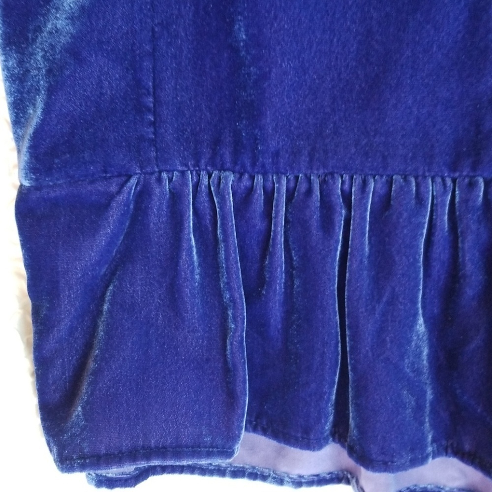 J. Crew Velvet Royal Blue Peplum Top - Picture 8 of 8